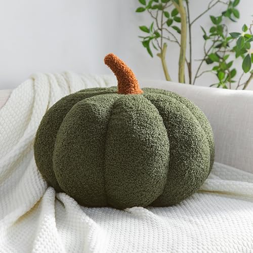 Ventouse Kürbis Kissen Pumpkin Pillow Halloween Decoration Salbeigrün 35cm – Ansicht 1