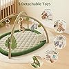 TinyThrive Baby Play Mat, Tummy Time Mat with 5 Detachable Toys, Washable Baby Play Gym for Visual, Hearing, Sensory, Motor Development, Activity Mat for Babies 0-18 Months #2