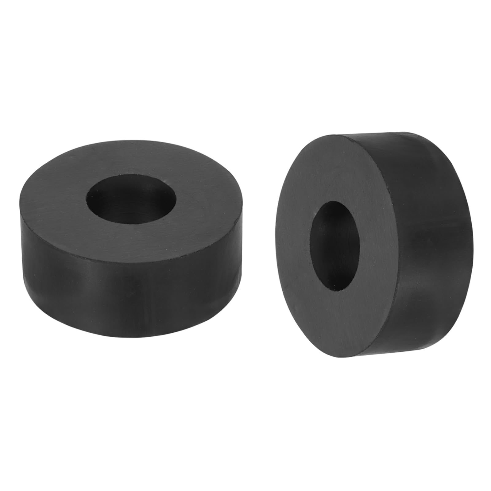 sourcing map 6Pcs Rubber Spacers, 50mm OD, 33mm ID, 10mm Thick Black Round Anti Vibration Rubber Pads Isolation Bushings Washer for Home Cars Boat(1.97" OD x 1.3" ID x 0.39" Thick)