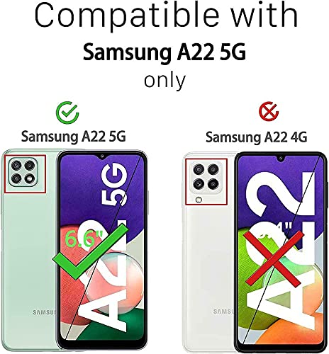 Image of FitSmart Shockproof Crystal Clear TPU Soft Flexible Back Cover for Samsung Galaxy A22 5G / SM-A226B, SM-A226B /DS -(Transparent, Silicone)