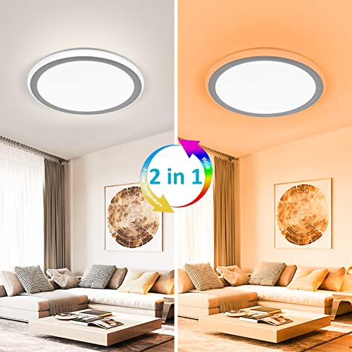 ZUUKOO Plafoniera LED Soffitto RGB Dimmerabile