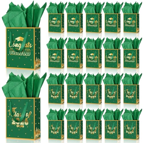 Sacs cadeaux de remise de diplôme avec poignée pour emballer facilement 24 cadeaux de diplômés