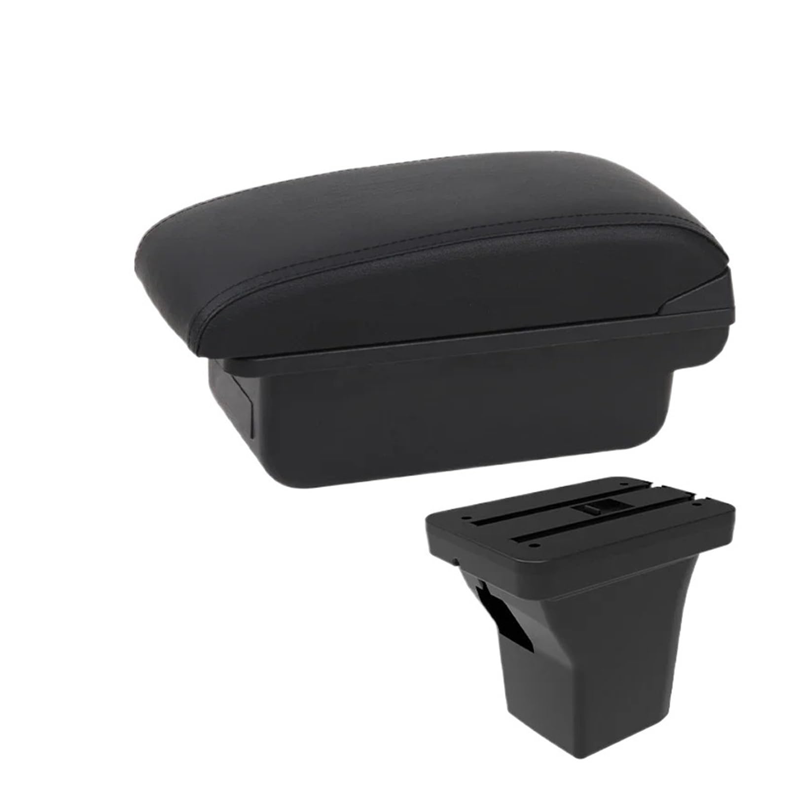 Umdjju C1 Black Line No Usb For Chevrolet For Aveo 2024 2025 Car Interior Modification Accessories Central Storage Box With Usb And Type-C Car Centre Console Armrest Box(C1 Black Line No Usb)
