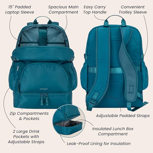Image of Bentgo 2-in-1 Adult Backpack & Insulated Lunch Bag