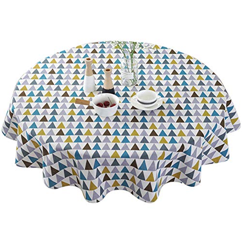 Erthree Round Table Cloth,Modern Dining Tablecloth Colorful,Lovely Floral Home Dining Room Decor(150cm,About 60Inches) (Colorful)