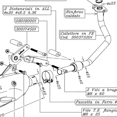 Auspuffanlage LeoVince Komplettanlage SITO, Stahl für Kymco Agility 50 4T RT 12 / Baotian Rebel 49