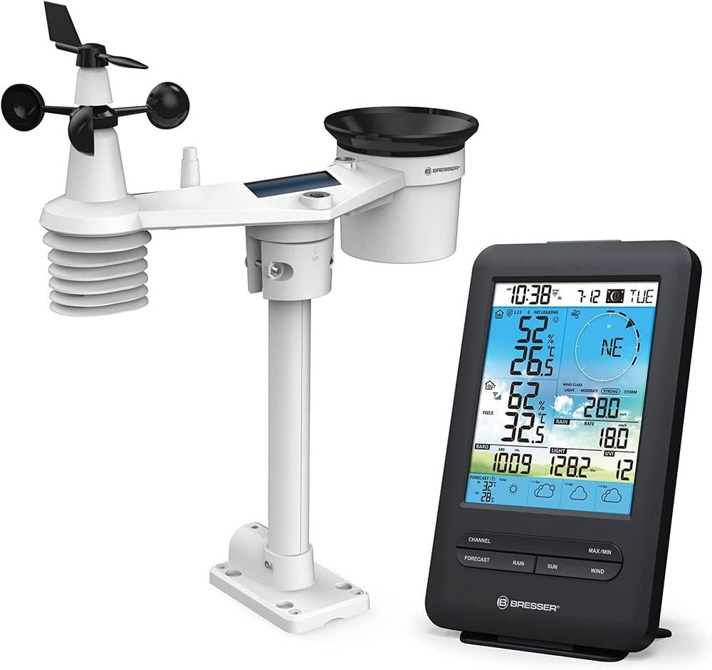Centro meteorológico WIFI BRESSER 4CAST 4 días con sensor exterior 7 en 1