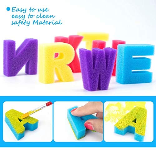 image for AVIDE 53Pcs Paint Sponges for Kids, Sponge Painting Brushes Kids Paint