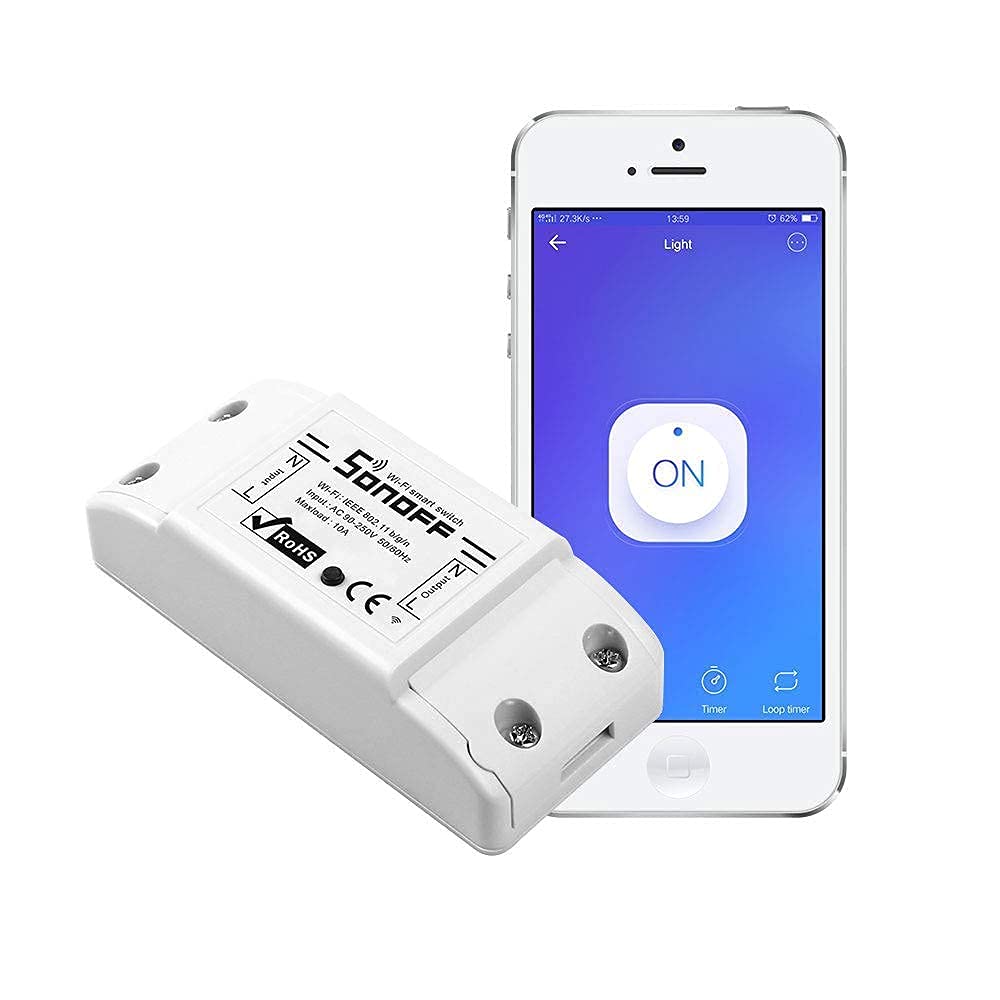Smart Basic WiFi Switch 10A for Home Automation Android & iOS Support | Smart WiFi Wireless Switch Electrical and Light Sockets Upto 2200W, Compatible with Alexa, Google Home Automation Low Consumption (B096S5H93F) Amazon Price History, Amazon Price Tracker