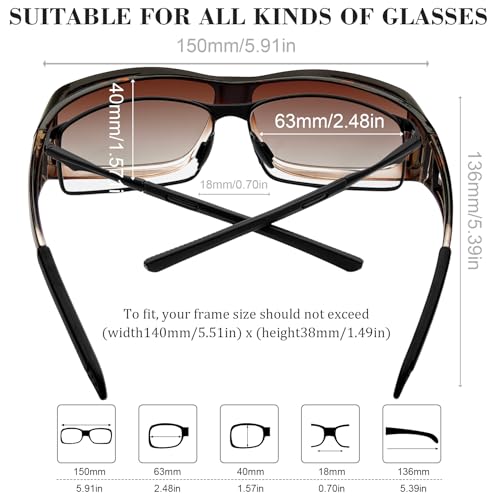 Fit Over Glasses for Men Wrap Around Shades Women Polarized UV400 Protection4