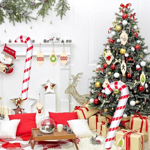 Canne à sucre de Noël gonflable, l'astuce pour décorer sans effort le jardin - 3
