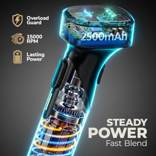 Image of Turelar Cordless Immersion Blender Handheld with Rechargeable Battery
