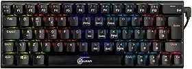 Teclado Mecânico Gamer Kalkan Loki 60% Iluminação Rainbow Preto Switch Marrom USB Tipo-C KLK00015