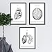 Nacnic Set de 3 Posters con imágenes del Cuerpo Humano. Pack de láminas sobre biología, anatomía y Medicina. Corazón, Cerebro y Pulmones.