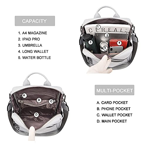 Maxoner Small Leather Women Backpack Purse For Women Fashion Convertible Bookbag thumb #5