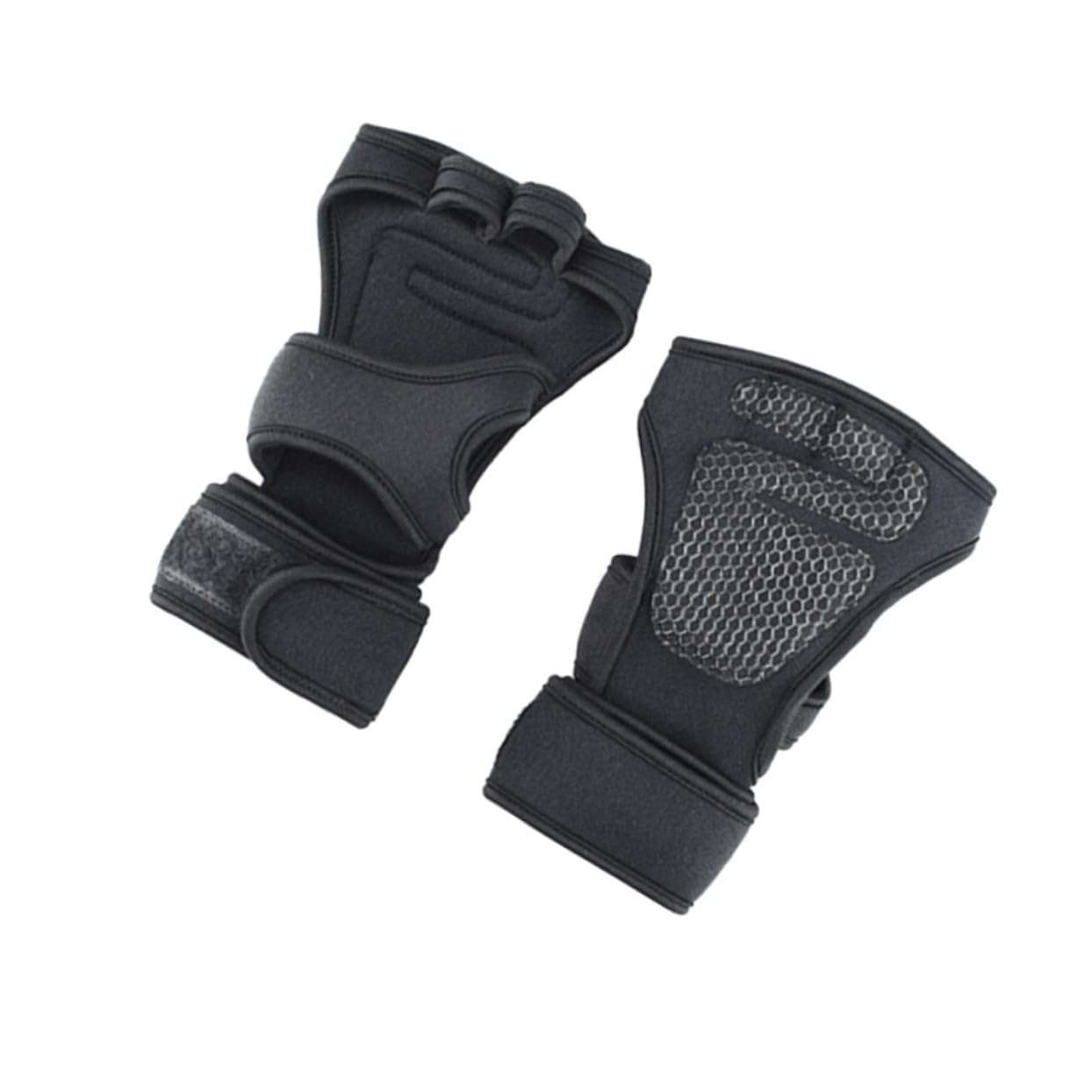 HANABASS guanti da sollevamento pesi guanti fitness Black