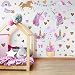 2 Sheets Unicorn Wall Stickers Wall Decals Pattern Decoration for Birthday Christmas Children Bedroom Ornament（Color 1）