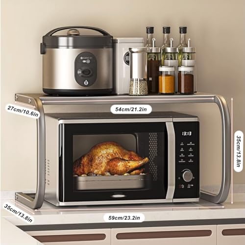 Support micro-ondes comptoir cuisine étagère de rangement 23 pouces en acier
