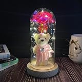 Demanca バラ 造花 Lechin 24Kゴールドローズ 枯れない花 金メッキローズ LEDライト付き電池式 薔薇 花束 プレゼントバレンタインデー 母の日 誕生日 結婚記念日 クリスマス 新年 お祝いに適用 彼女への贈り物プレゼントクリスマスプレゼントお正月プレゼントです (O)