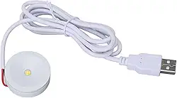 2 Conjuntos de Luz Destaque USB LED 5V 1W Olho Cuidadoso Redondo Acessório Iluminação para Exibição Joias com Fio 4 3 pés Vitrine Gabinete Entrada Que