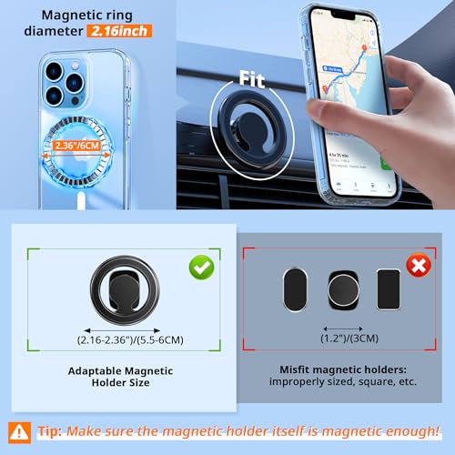 Image of CACOE Magnetic Case for iPhone 13 Pro 6.1 inch, Clear