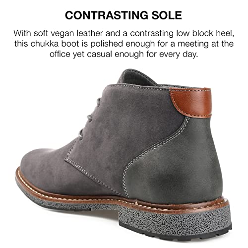 Vance Co. Mens Orson Faux Leather Round Toe Combat & Lace-up Boots3