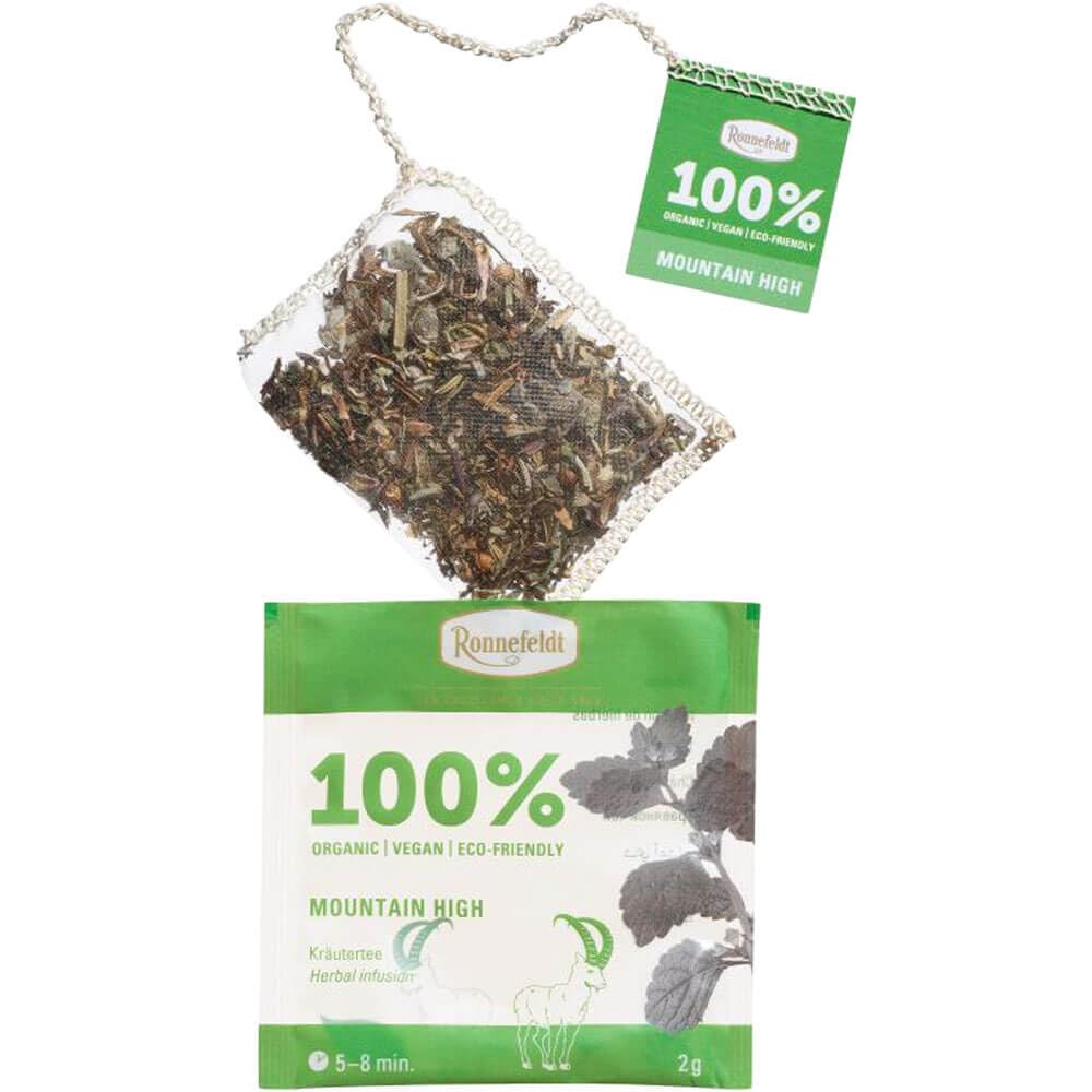 Ronnefeldt 100% Mountain High - BIO Kräutertee, 15 Teebeutel à 2 g, 30 g | Organic | Vegan | Eco-friendly, Menge:6 Stück