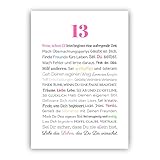 13. Geburtstag Mädchen Teenager Geschenk Geschenkidee Poster Kunstdruck Bild Geburtstagsgeschenk A4