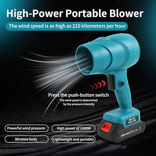 Leaf Blower Cordless with 2 Battery, Portable 21V Battery Leaf Blower 36000RPM 150MPH Electric Leaf Blower for Leaf Blowing, Car, Garden, Corner Dust Cleaning 2 Leaf Blower Cordless with 2 Battery, Portable 21V Battery Leaf Blower 36000RPM 150MPH Electric Leaf Blower for Leaf Blowing, Car, Garden, Corner Dust Cleaning - Image 2