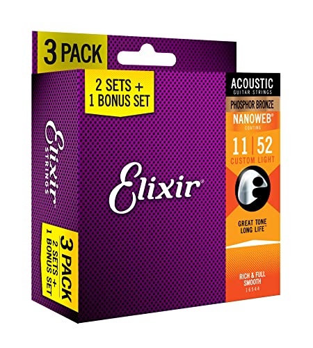 Elixir Phosphor z brązu nanoweb 11 – 52 – 16544 – -częściowy Bonus Pack