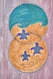 Turtles and Waves Watercolor: Lined Journal