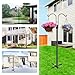XDW-GIFTS Double Shepherds Hooks for Outdoor, 2-Pack Heavy Duty Garden Pole for Hanging Bird Feeder, Plant Baskets, Solar Light Lanterns, Garden Plant Hanger Stands with 5 Base Prongs