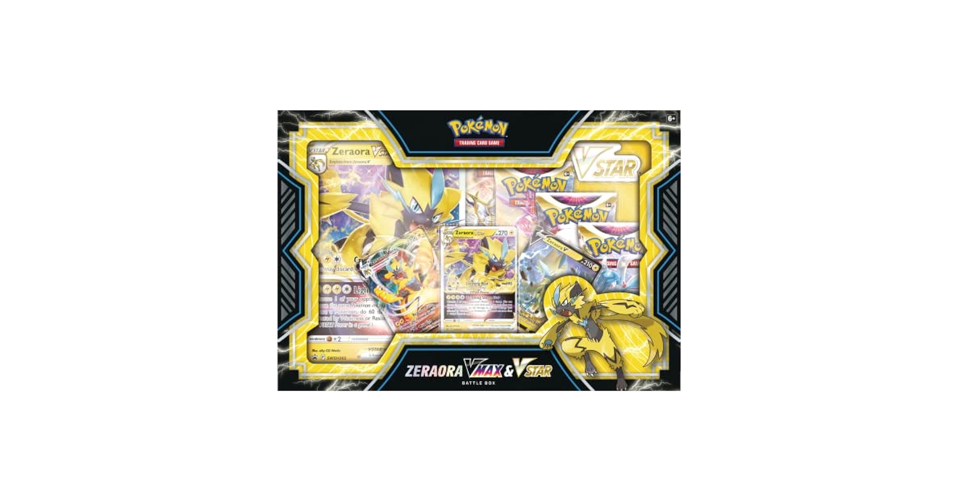 Amazon.com: Pokemon TCG: Zeraora VMAX VSTAR Battle Box