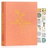 Lanpn Diario de Gratitud Y Manifestación para Mujer Hombre, Journal 5 Minutos las Gratitudes con Afirmaciones, Cuaderno de Agradecimiento Guiado, Personal Growth Reflexión 4 Meses, Inglés, Rojo