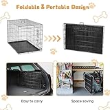 Dog Crate, large Medium Dog Cage with 2 Doors and Removal Tray Folding Metal Pet Training Cage Animal Carriere (30inch) - Image 4
