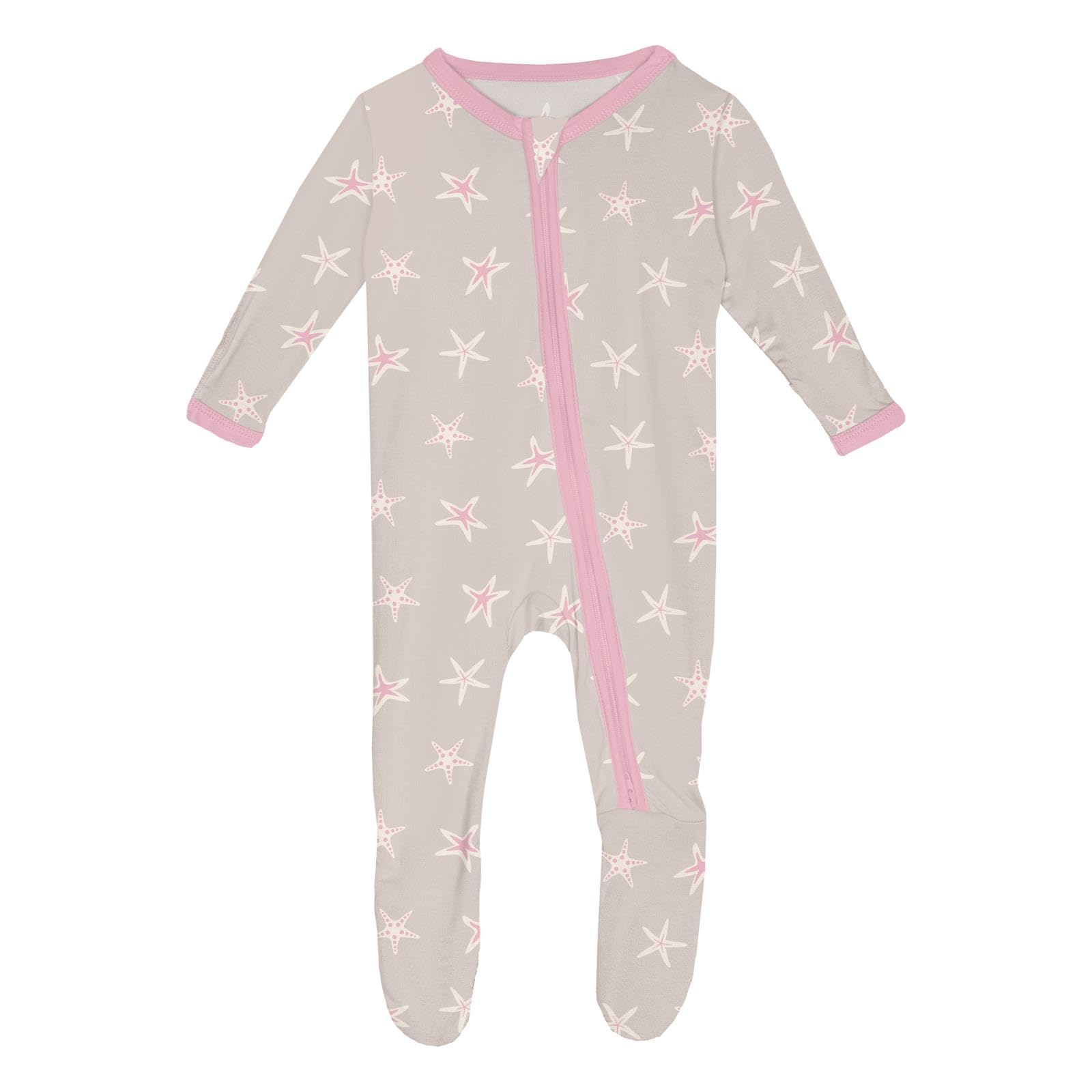 KicKee Baby &amp; Toddler Zipper Footie – Ultra-Soft Viscose from Bamboo Pajamas with Flip Paws &amp; Grips