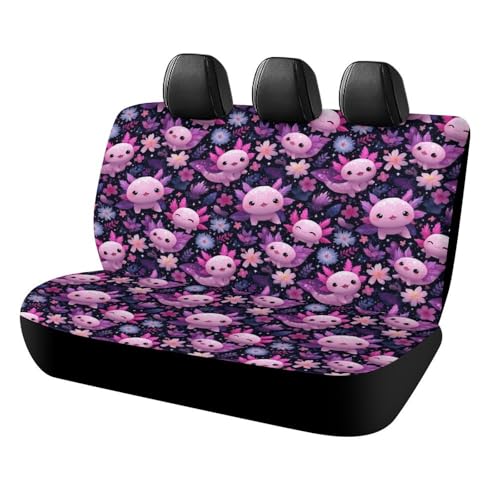 Housses de siège arrière pour camions et VUS axolotl rose avec élastique universel