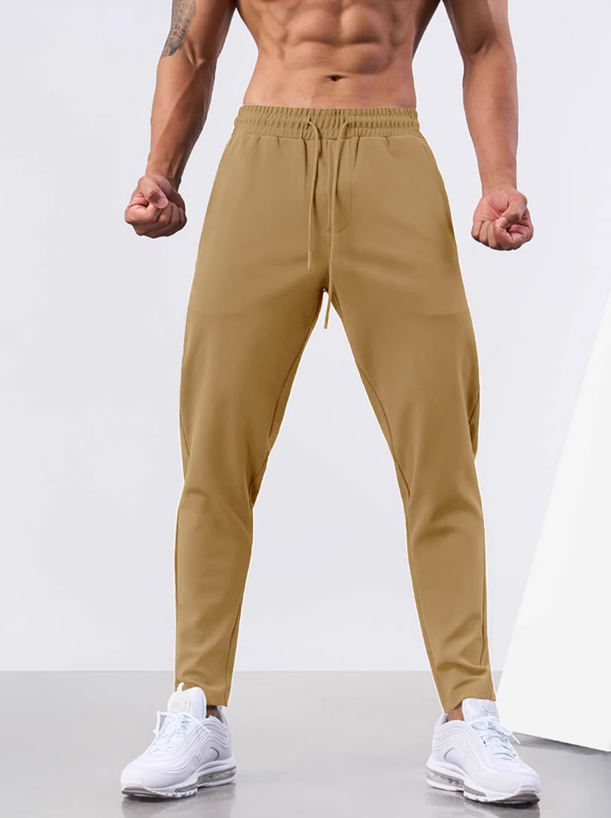 Men's Sweatpants with Zipper Pockets Joggers Athletic Running Workout Gym Stretch Tall Track Pants - Image 3