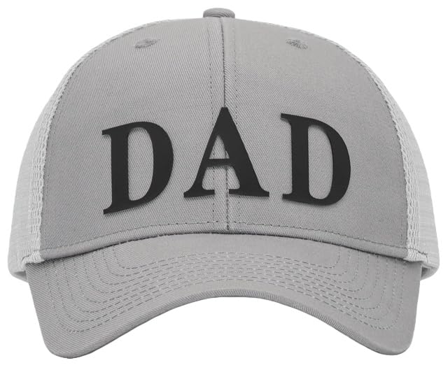 Image of Father's Day 3D DAD PVC Patch Hats, Dad Birthday or Festival Trucker Hat, Fits OSFM&XXL Head, Gifts for Husband Daddy Grandpa