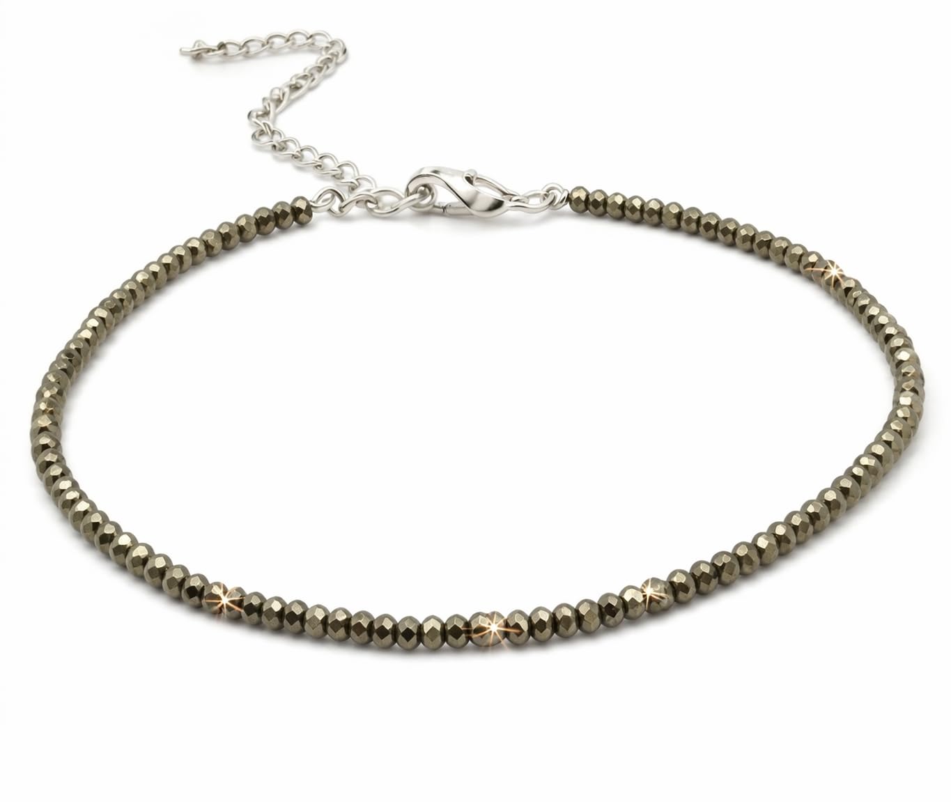 Raw Pyrite Anklet for Women | Crystal Stone Foot Jewelry | Adjustable Anklet for Daily Wear, Boho Style, Energy & Protection Accessory-image-31