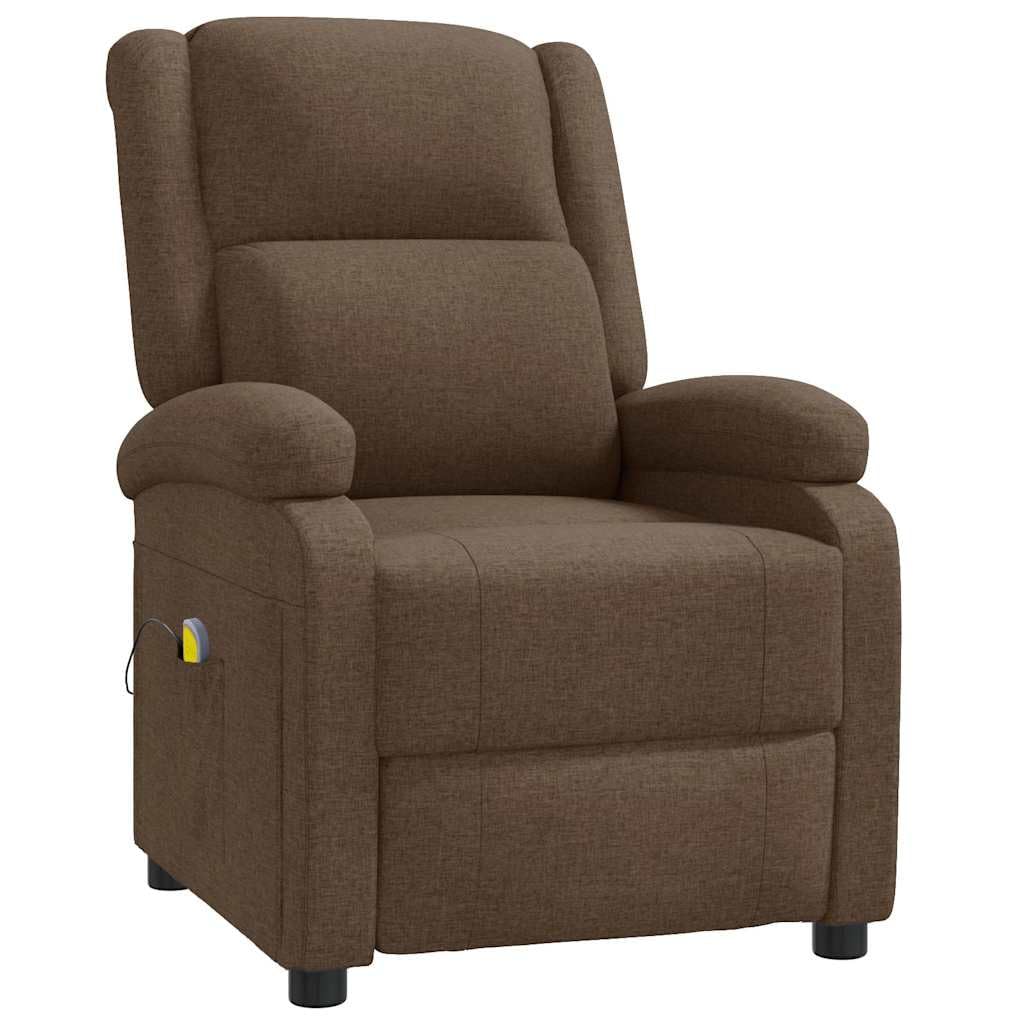 Massagesessel Braun aus Stoff