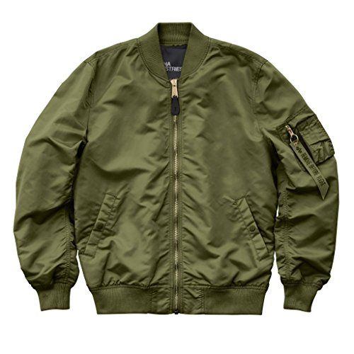 ALPHA INDUSTRIES MA-1 VF LW Bomberjacke für Herren Dark Green – Ansicht 1
