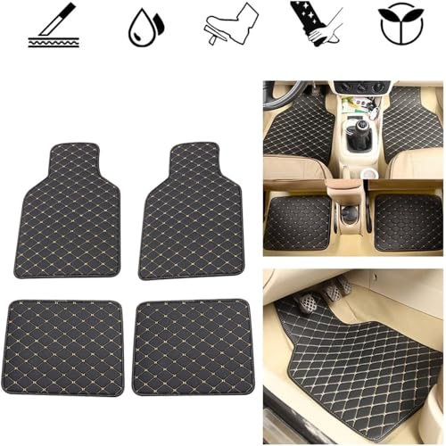 Alfombrillas Audi A6 Wagon C8 2018 coche cuero alfombras beige coche 4 piezas 7
