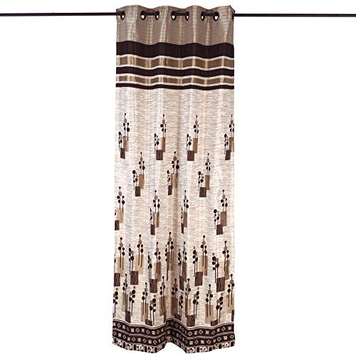 Image of Story@Home Eyelet Fancy Jacquard 4 Piece Window Ringtop Curtain Set- 46 inch X 60 inch, 5 feet, Grey