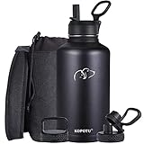 Water Bottle,Insulated Water Bottle 64 oz-3 Lids (Straw lid),Double Wall Insulated Water...