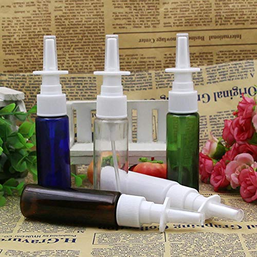 QPM 50pcs/lot 30ml colorful direct spray nozzle spray travel bottle cosmetic sample bottle plastic bottle,Green,30ml