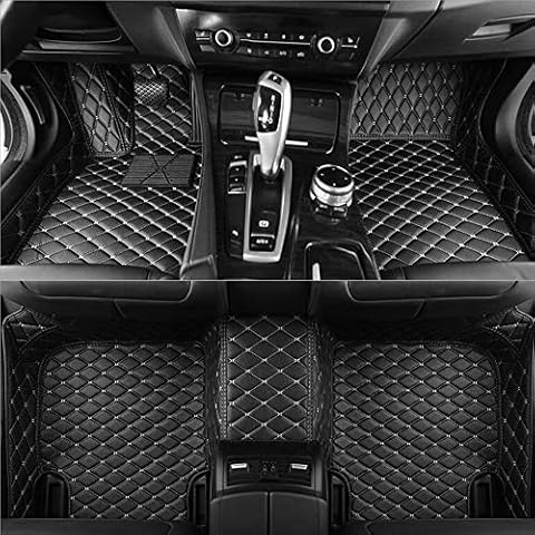 NYMCAR Custom car Floor Mats for Audi A1, A3, A4, A5, A6, A7, A8, R8, TT, Q2, Q3, Q5, Q7, Q8, e-tron 2000-2022 left/right hand drive (Black White) Cover