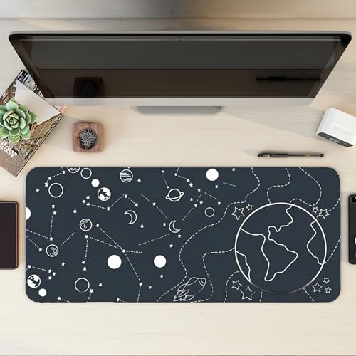 Image of XL Extended Gaming Mouse Pad | XXL Large Desk Mat 60x30cm for Laptop & PC | Non-Slip Rubber Base, Waterproof, Durable & Smooth Surface | Office, Gaming & Study, asthetic