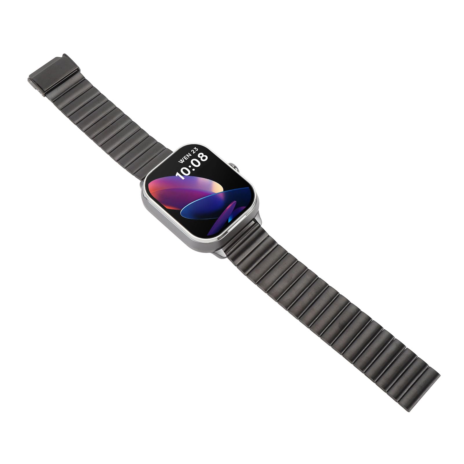 Cryfokt 2,01-Zoll-TFT-Smartwatch mit Ohrhörern 2 in 1, NFC-Smart-Sportuhr, Kabelloser Bluetooth-Kopfhörer-Fitness-Tracker, mit Kamerafernsteuerung, für Smartphones mit 7.0 und (Silber mit