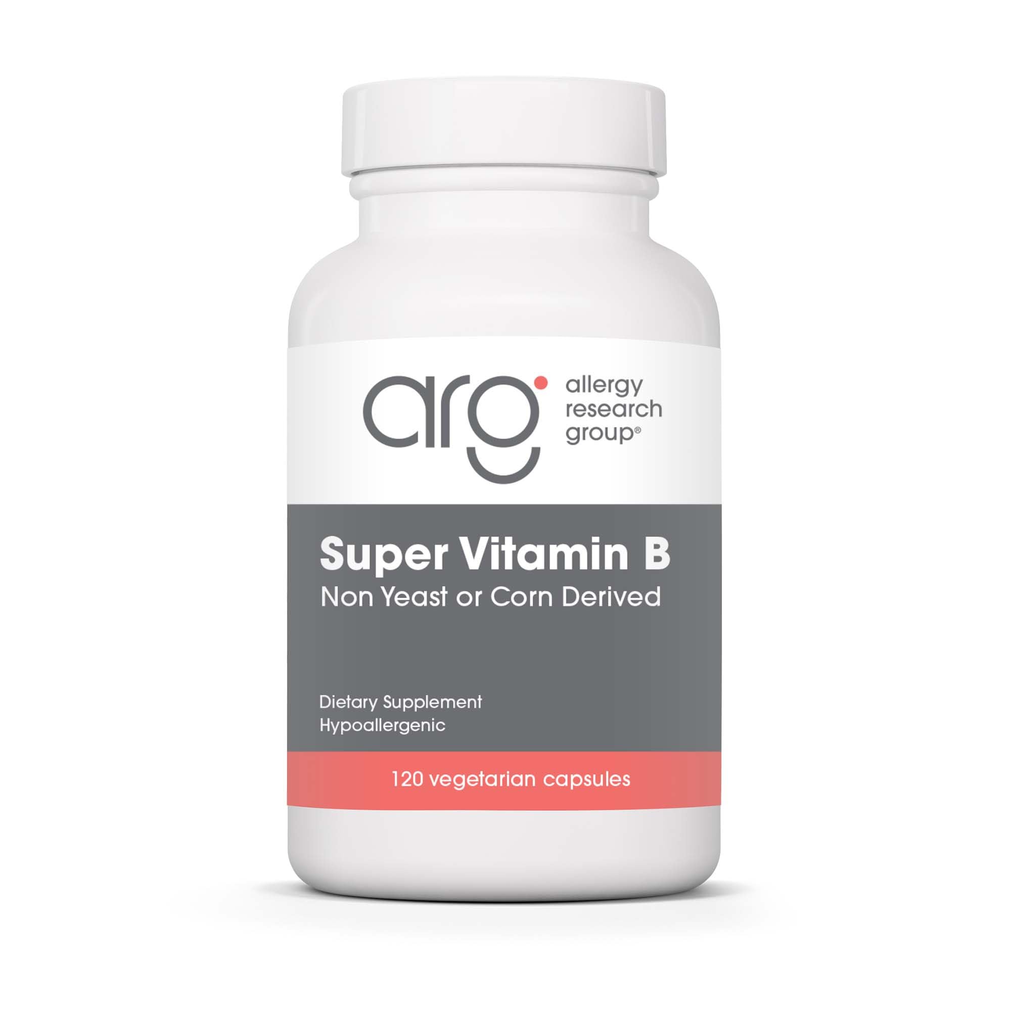 Super Vitamin B Supplement - B Vitamin Complex for Men & Women, with Vitamin B12 and B6, Vegetarian Capsules - 120 Count